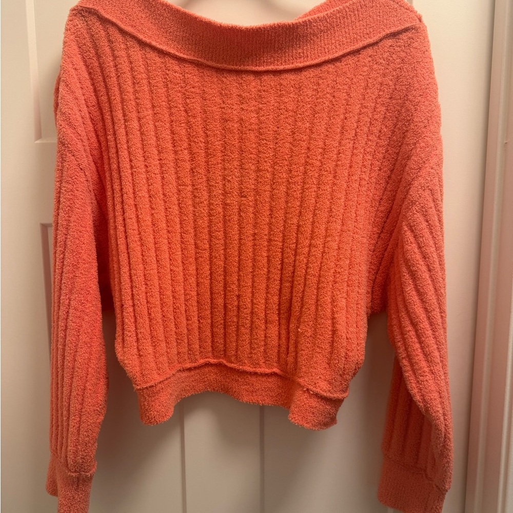 Free People Pink Off-the-Shoulder Sweater